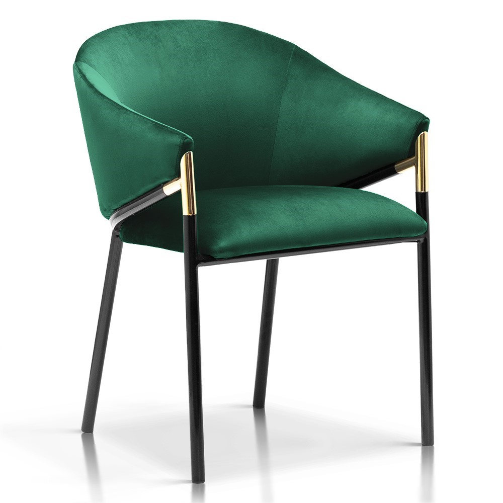 - Krzesło FANCY zielony/ noga czarna